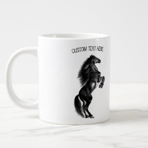Grande Tasse Mug à café sauvage dressée avec texte personnalisé