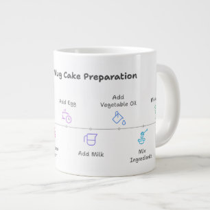 Grande Tasse Mug à micro-ondes avec recette de gâteau au chocol