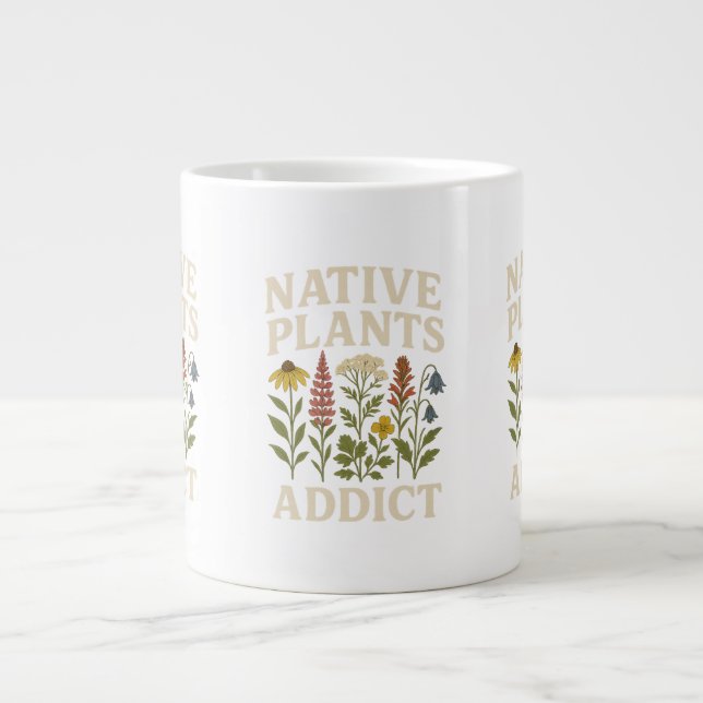 Grande Tasse Mug, accro des Plantes autochtones (Devant)