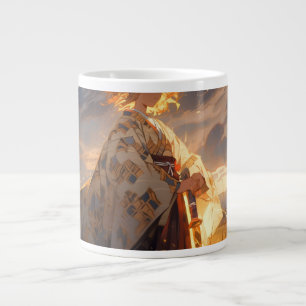 Grande Tasse Mug Artistique de Style Anime 'Guerrier Doré'
