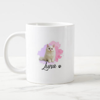 Grande Tasse Mug avec œuvre d'art de chat mignon – Cadeau pour