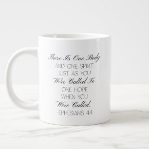 Grande Tasse Mug avec verset biblique Ephésiens 4:4 Hope