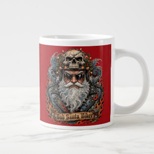 Grande Tasse Mug Biker Santa méchant,Crâne de Santa Badass Bike