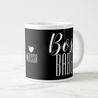 Grande Tasse Mug Boss Babe Nom personnalisé Coeur noir