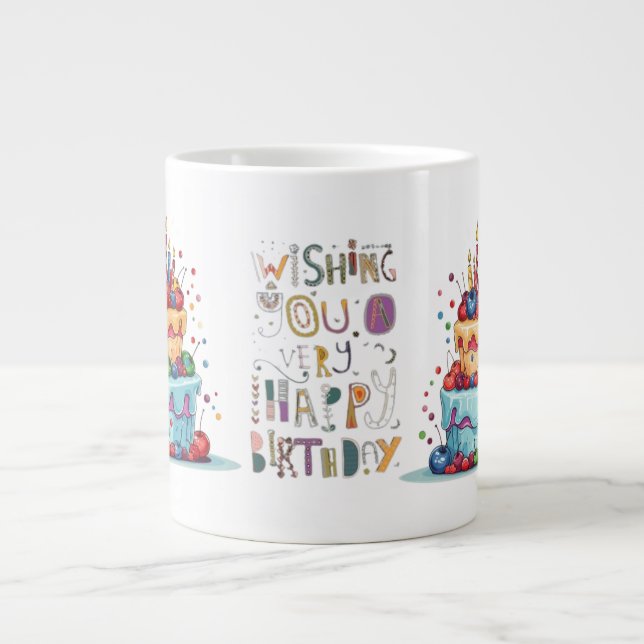 Grande Tasse Mug Cadeau Anniversaire (Devant)