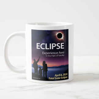 Grande Tasse Mug café Jumbo pour le Avril 8, 2024 Éclipse solai