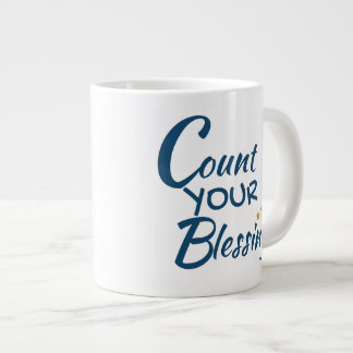 Grande Tasse Mug - café ou thé - Comptez vos bénédictions