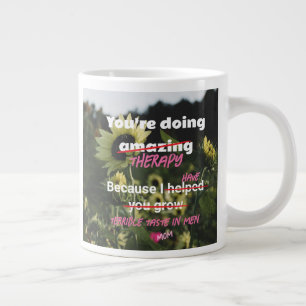 Grande Tasse Mug café tournesol blanc de maman drôle