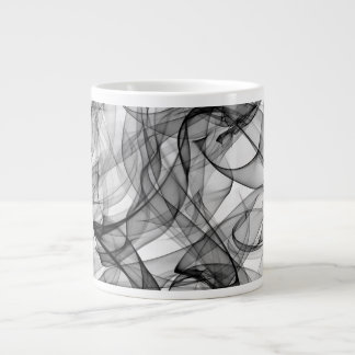 Grande Tasse Mug Céramique Lignes Fumée Noire