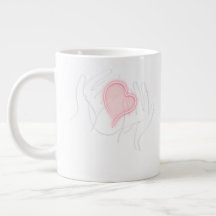 Mug, Chine osseuse, régions WWC + Coeur