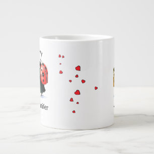 Grande Tasse Mug Couple Coccinelle Personnalisé