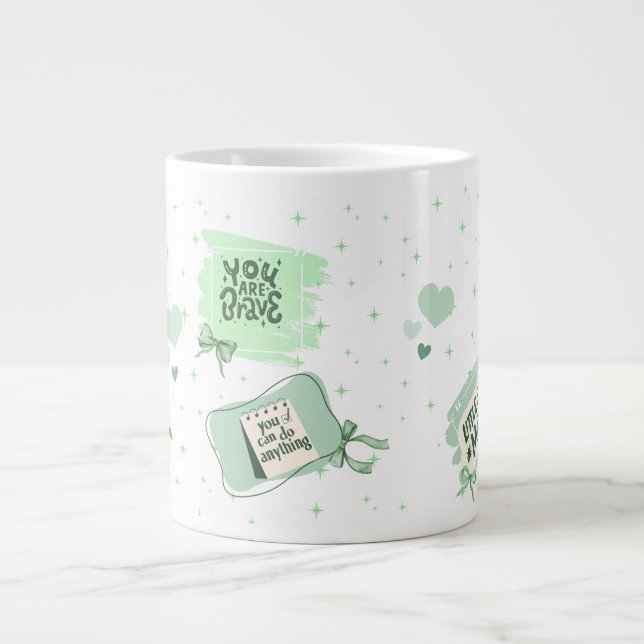 Grande Tasse Mug d'affirmation positive (Devant)