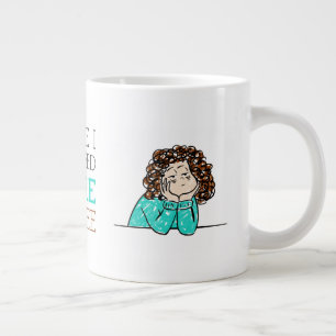 Grande Tasse Mug d'amoureux du café à l'alcool au travail - S