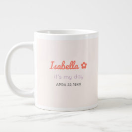 Grande Tasse Mug de café personnalisé avec nom pour son anniver