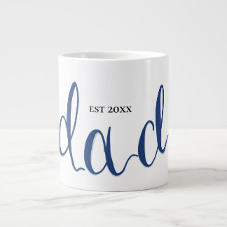 Grande Tasse Mug de café personnalisé pour papa avec calligraph