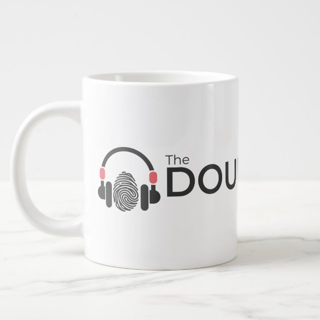 Grande Tasse Mug de café - Podcast à double boucle (Gauche)