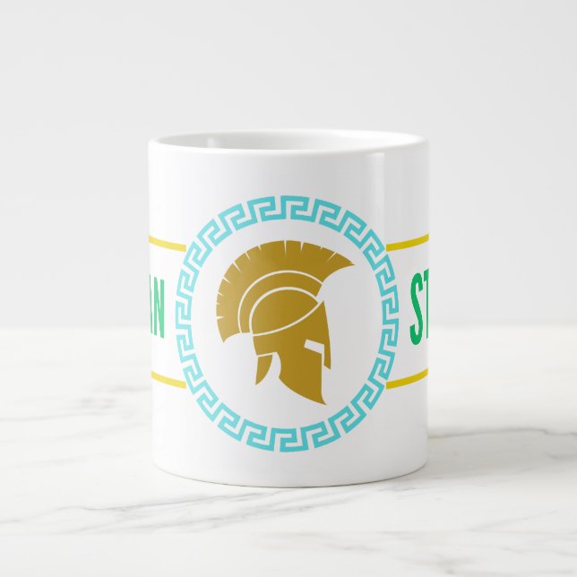 Grande Tasse Mug de café T-shirt Spartan fort (Devant)