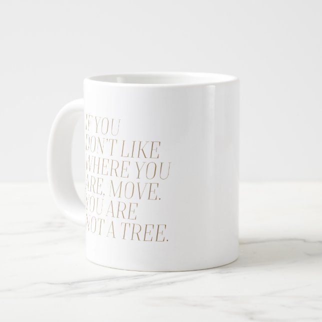 Grande Tasse Mug de devis de typographie ・ 0001 (Devant gauche)
