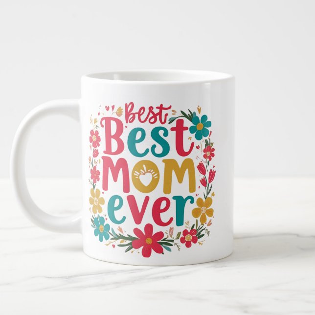 Grande Tasse Mug de fête des mères personnalisées - Cadeau pers (Gauche)