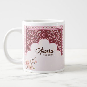 Grande Tasse Mug de mariage personnalisé – Arche bordeaux et ro