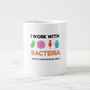 Grande Tasse Mug de microbiologie amusante - "Je joue avec les 
