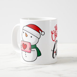 Grande Tasse Mug de Noël Bonhomme de Neige Mignon