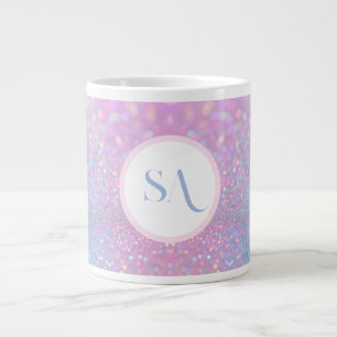 Grande Tasse Mug de Parties scintillant rose Pastel personnalis