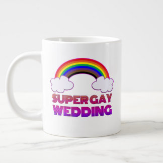 Grande Tasse Mug de podcast Mariage Super Gay (à gauche)