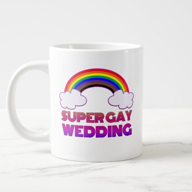 Grande Tasse Mug de podcast Mariage Super Gay (à gauche) (Gauche)