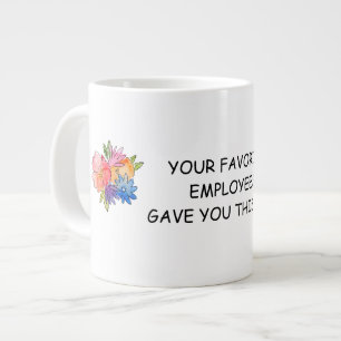 Grande Tasse Mug de spécialité de jour du patron floral