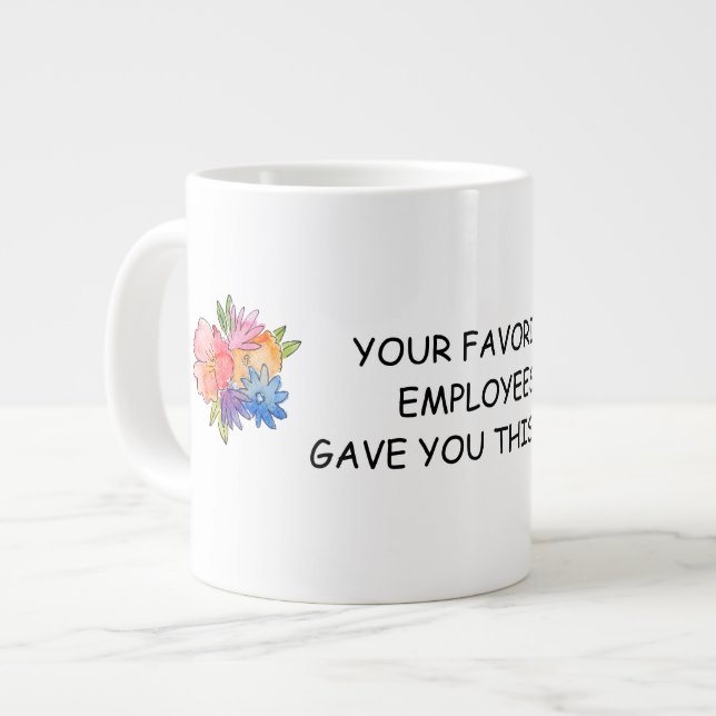 Grande Tasse Mug de spécialité de jour du patron floral (Devant gauche)