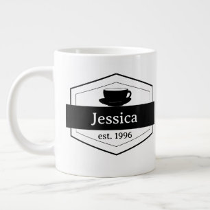 Grande Tasse Mug de spécialités Étiquettes noires