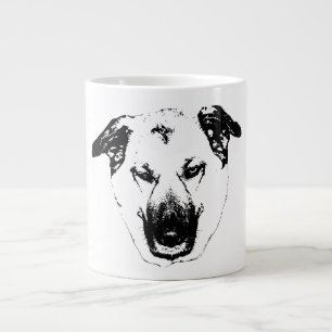 Grande Tasse Mug de vacances à tête de chien gras