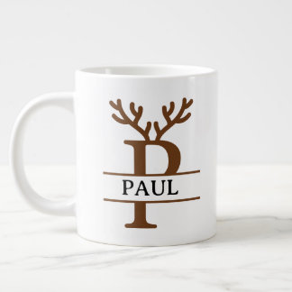 Grande Tasse Mug de vacances Renne de Noël, hiver personnalisé