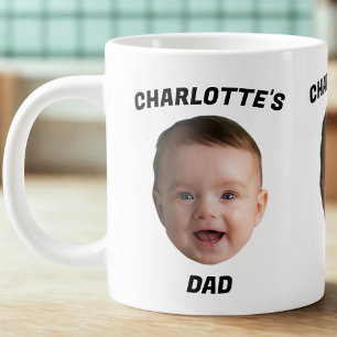 Grande Tasse Mug de visage de bébé personnalisé, Mug de nouveau
