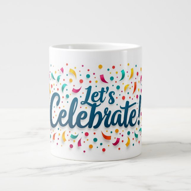 Grande Tasse Mug d'explosion Confetti (Devant)