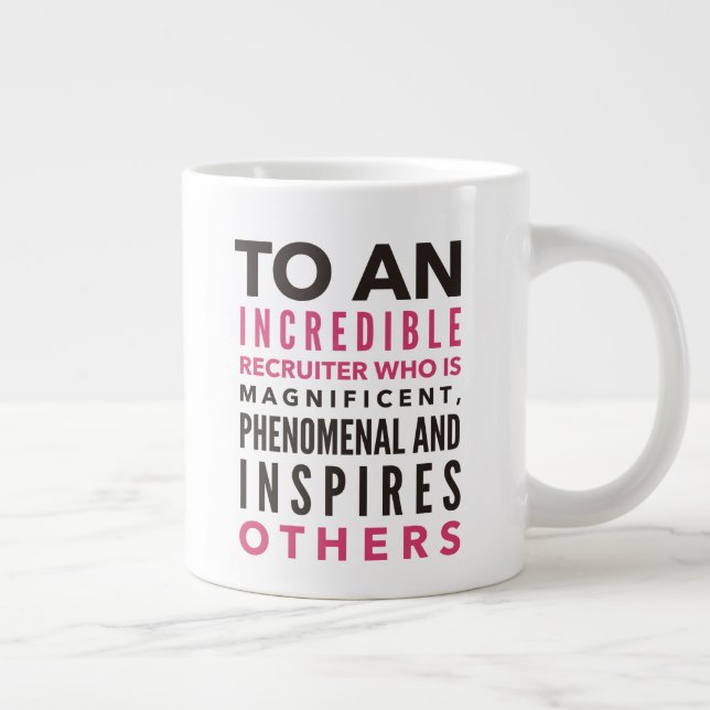 Grande Tasse Mug du recruteur professionnel (Droite)