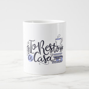 Grande Tasse Mug en céramique blanche - "Au meilleur château" A