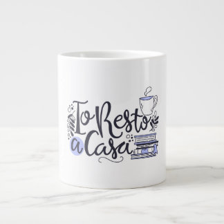 Grande Tasse Mug en céramique blanche - "Au meilleur château" A