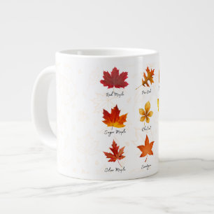Grande Tasse Mug en céramique personnalisée, l'automne laisse M
