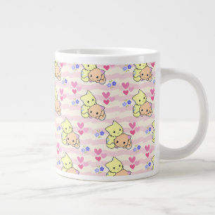 Grande Tasse Mug en céramique rose pastel avec chatons Kawaii m