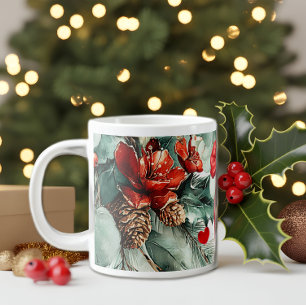 Grande Tasse Mug en porcelaine de Chine Humeur des Fêtes