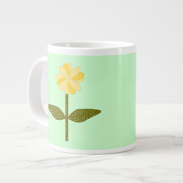 Grande Tasse Mug Fleur Jaune Daisy (Devant gauche)