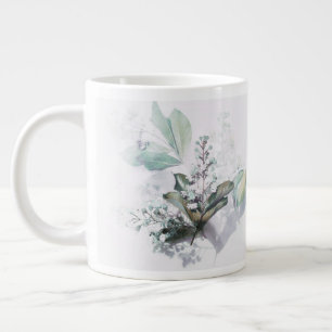 Grande Tasse Mug Floral Délicat avec une belle citation 