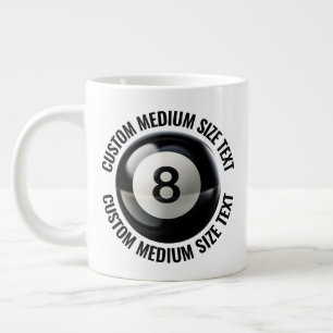 Grande Tasse Mug géant boule 8 personnalisé de taille moyenne a