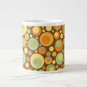 Grande Tasse Mug géant Cercles Tons Terre Rétro