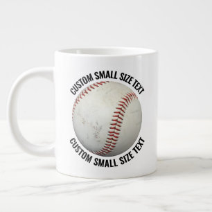 Grande Tasse Mug Géant de Baseball avec Texte Personnalisé de P
