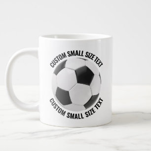 Grande Tasse Mug Géant de Foot Personnalisé avec Texte - 20oz