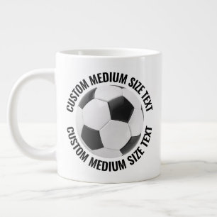Grande Tasse Mug Géant de Foot Personnalisé de Taille Moyenne