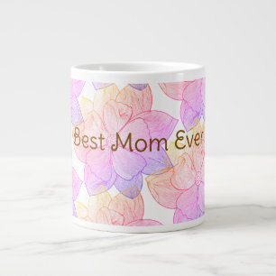 Grande Tasse Mug géant floral artistique "Meilleure maman du mo